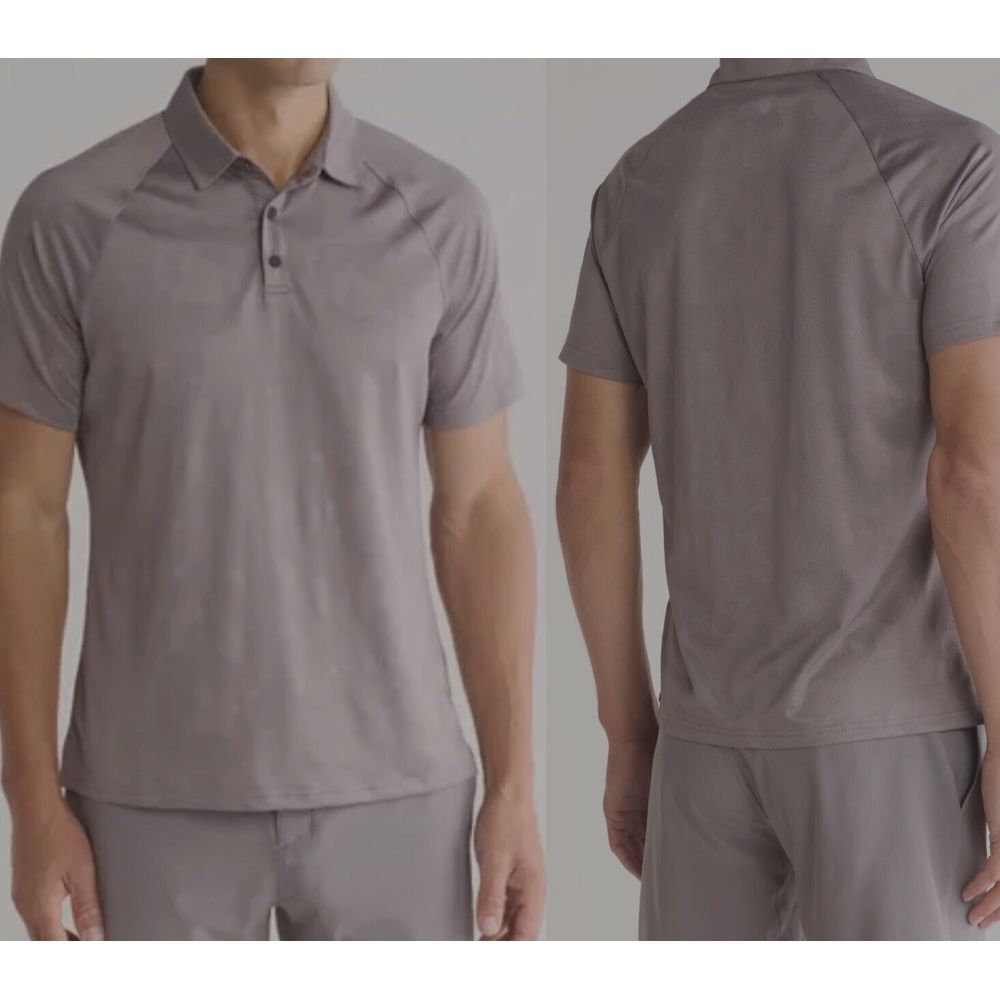 Z by Zella‎ Men's Camo Jacquard Golf Polo Shirt Size Large Tennis Pickleball